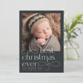 Beste kerstfeestdag bekendmaking aankondiging (Staand voorkant)