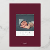 Beste kerstfeestdag bekendmaking folie feestdagenkaart (Achterkant)