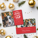 Beste kerstfeestdag, ik heb een foto van een hond  feestdagenkaart<br><div class="desc">Stuur deze leuke en leuke vakantiekaart naar je familie en vrienden om kerstcadeautje te verspreiden. Deze kaart kenmerkt trendy en moderne typografie die "Beste Kerstman I echt"in witte handgeschreven doopvonten leest. Voeg eenvoudig één van uw favoriete afbeeldingen toe om de voorkant van de kaart te personaliseren. Het omgekeerde is klantgericht...</div>