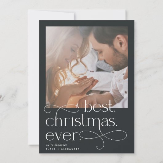Beste kerstfeestdag Verloving Aankondiging (Voorkant)