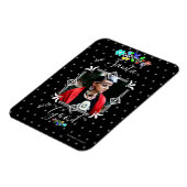 Beste kerstfotofeestdag voor de kerstman definiëre magneet (Linkerzijde)