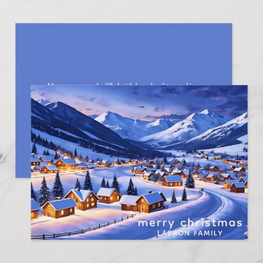 Beste kerstkaart, Sneeuwwitje Winterwonderland Feestdagenkaart (Voorkant / Achterkant)