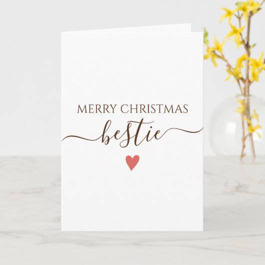 Beste Kerstkaart vriendin Kaart (Gele Bloem)