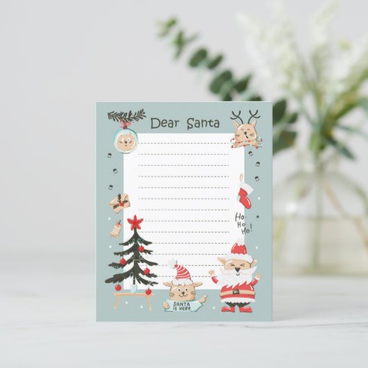 Beste kerstkaters brief aan de Kerstman (Staand voorkant)