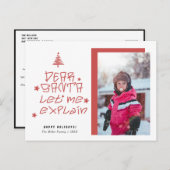 Beste kerstkerstkerstkerstman feestdagenkaart (Voorkant / Achterkant)