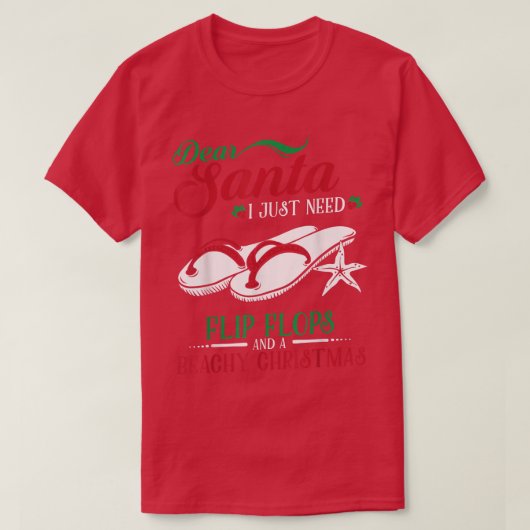 Beste kerstkerstkerstTeenslippers Beach Fun T-shirt (Design voorkant)