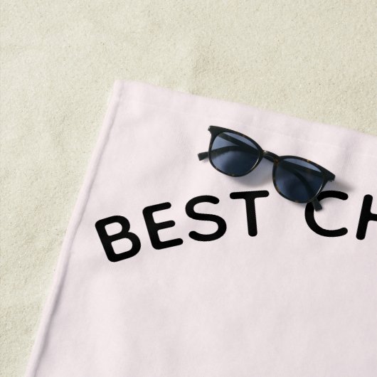 Beste kerstkerstman met roze flamingo Santa Strandlaken (In situ)