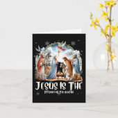 Beste kerstkool Jezus Nativiteit Scene Chri Kaart (Gele Bloem)