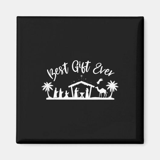 Beste kerstkool Jezus Nativiteit Scene Chri Magneet (Voorkant)