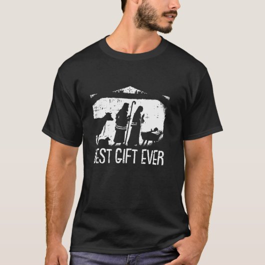 Beste kerstkool Jezus Nativiteit Scene Chri T-shirt (Voorkant)