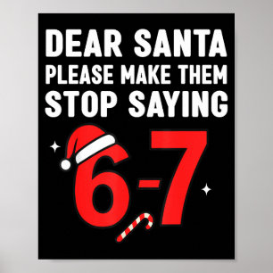 Beste Kerstman 67 Grappig Kerstmis 6-7 Zes Zeven M Poster