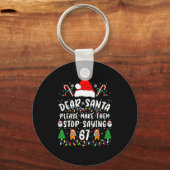 Beste Kerstman 67 Grappig Kerstmis Zes Zeven 6-7 M Sleutelhanger (Voorkant)