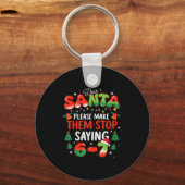 Beste Kerstman 67 Grappige Kerstmis Stop Met Zegge Sleutelhanger (Voorkant)