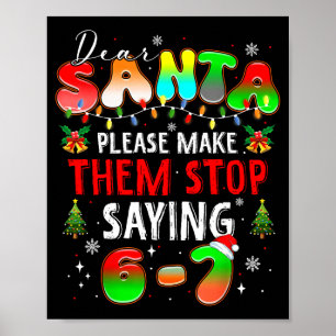 Beste Kerstman 67 Grappige Kerstmis Stop met Zes Z Poster