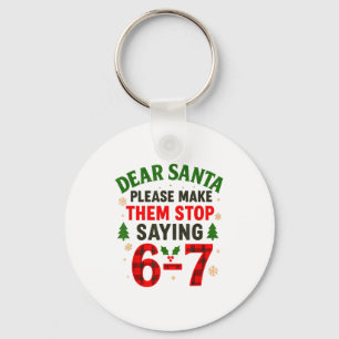 Beste Kerstman 67 Grappige Kerstmis Zes Zeven 6-7  Sleutelhanger