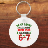 Beste Kerstman 67 Grappige Kerstmis Zes Zeven 6-7  Sleutelhanger (Voorkant)