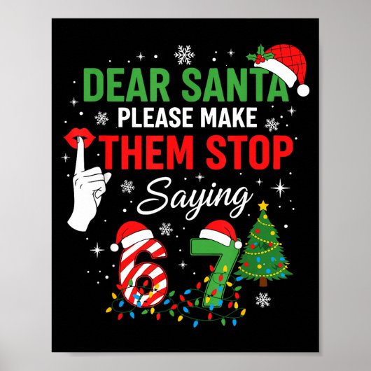 Beste Kerstman 67 Grappige Kerstmis Zes Zeven Meme Poster (Voorkant)
