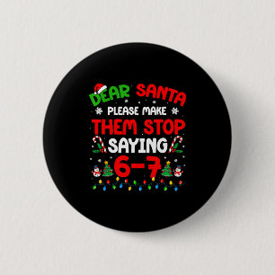 Beste Kerstman 67 Meme Grappig Kerstmis Zes Zeven Ronde Button 5,7 Cm