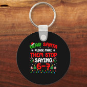 Beste Kerstman 67 Meme Grappig Kerstmis Zes Zeven Sleutelhanger (Voorkant)