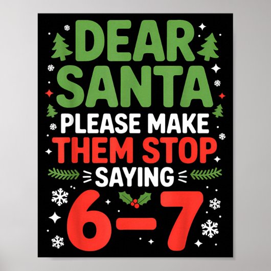Beste Kerstman 6-7 Grappig 67 Meme Kerstmis Zes Ze Poster (Voorkant)