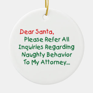 Beste Kerstman Advocaat - Grappige Kerstbrief Keramisch Ornament