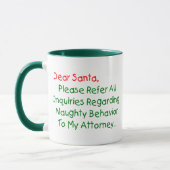 Beste Kerstman Advocaat - Grappige Kerstbrief Mok (Links)