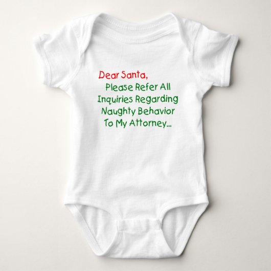Beste Kerstman Advocaat - Grappige Kerstbrief Romper (Voorkant)