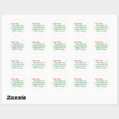 Beste Kerstman Advocaat - Grappige Kerstbrief Ronde Sticker (Vel)