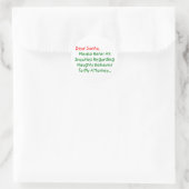 Beste Kerstman Advocaat - Grappige Kerstbrief Ronde Sticker (Tas)
