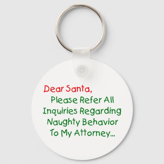 Beste Kerstman Advocaat - Grappige Kerstbrief Sleutelhanger (Voorkant)