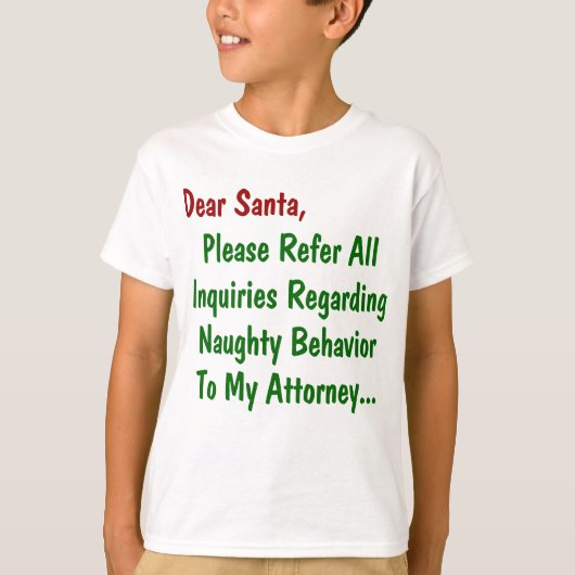 Beste Kerstman Advocaat - Grappige Kerstbrief T-shirt (Voorkant)