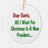 Beste kerstman, alles wat ik voor Kerstmis wil is  Keramisch Ornament (Links)