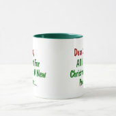 Beste kerstman, alles wat ik voor Kerstmis wil is Mok (Midden)