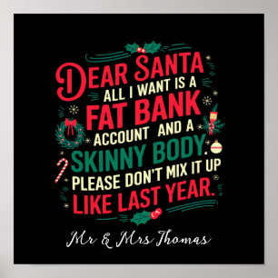 Beste Kerstman, Alles Wat Ik Wil Is Een Vette Bank Poster