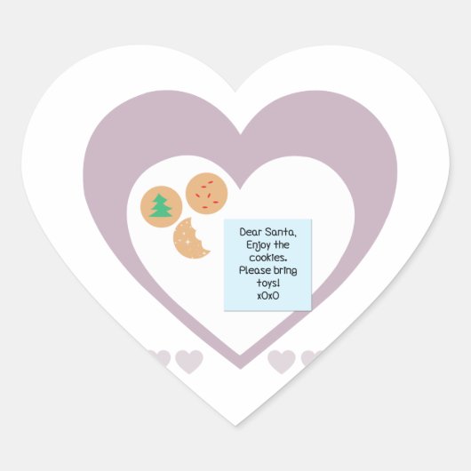 Beste kerstman, alsjeblieft, breng speelgoed mee hart sticker (Voorkant)