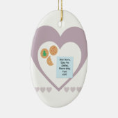 Beste kerstman, alsjeblieft, breng speelgoed mee keramisch ornament (Rechts)