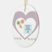 Beste kerstman, alsjeblieft, breng speelgoed mee keramisch ornament (Links)