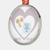 Beste kerstman, alsjeblieft, breng speelgoed mee metalen ornament (Links)