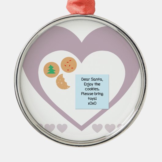 Beste kerstman, alsjeblieft, breng speelgoed mee metalen ornament (Voorkant)