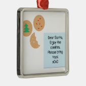 Beste kerstman, alsjeblieft, breng speelgoed mee metalen ornament (Rechts)