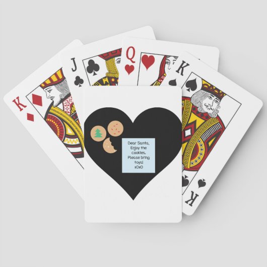 Beste kerstman, alsjeblieft, breng speelgoed mee pokerkaarten (Achterkant)