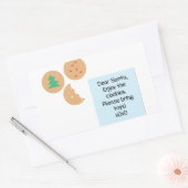 Beste kerstman, alsjeblieft, breng speelgoed mee rechthoekige sticker (Envelop)