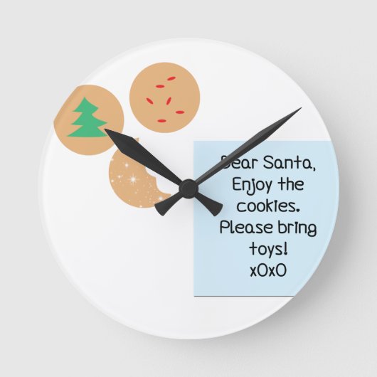 Beste kerstman, alsjeblieft, breng speelgoed mee ronde klok (Voorkant)