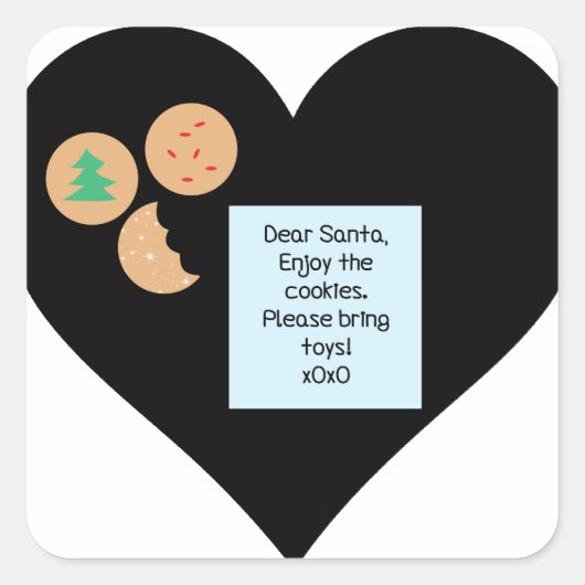 Beste kerstman, alsjeblieft, breng speelgoed mee vierkante sticker (Voorkant)