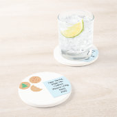 Beste kerstman, alsjeblieft, breng speelgoed mee zandsteen onderzetter (Zijkant)