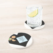 Beste kerstman, alsjeblieft, breng speelgoed mee zandsteen onderzetter (Zijkant)