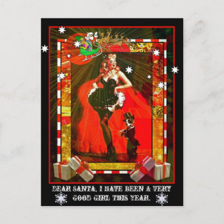 Beste Kerstman, ben ik een zeer goed meisje dit Feestdagenkaart
