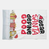 Beste Kerstman, bepaal goede keuken Theedoek (Horizontaal)