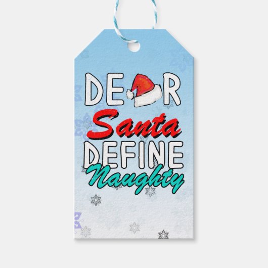 Beste Kerstman, bepaal het echte kerstontwerp Cadeaulabel (Voorkant)