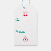 Beste Kerstman, bepaal het echte kerstontwerp Cadeaulabel (Achterkant)